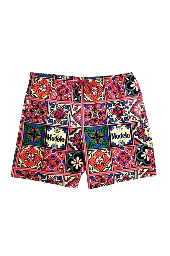 Men's Modelo Pink 7" Swim Shorts - Large
