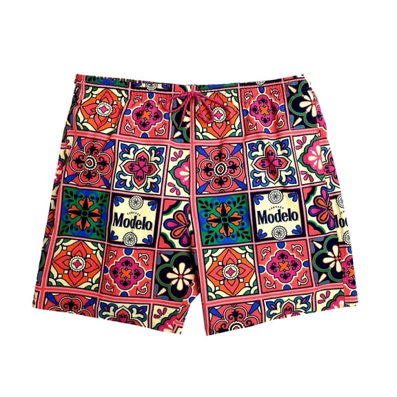 Men's Modelo Pink 7" Swim Shorts - Medium