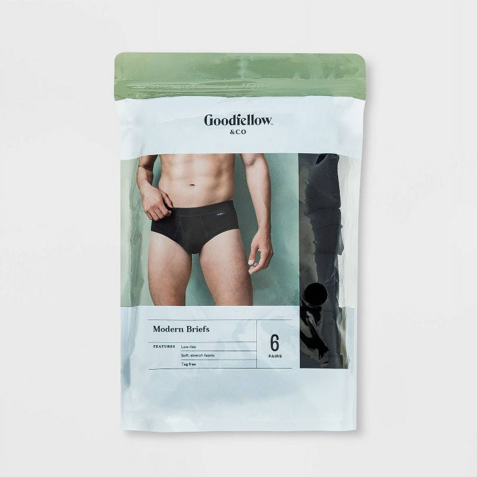 Goodfellow & Co Men's Classic Briefs - Black,Grey, Navy - Small - 4 Pack