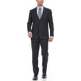 thumbnail image 1 of Men's Luxury Tailored Modern Fit 2-Piece Single Breasted 100% Wool Peak Lapel Suit, 1 of 5