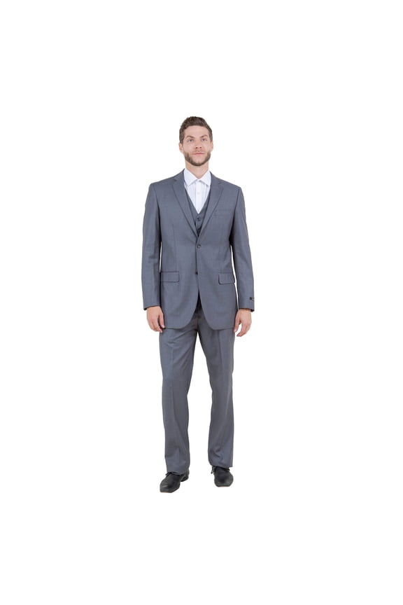 Men's Modern-Fit 3-Piece Suit Set w/ Jacket, Vest and Pants