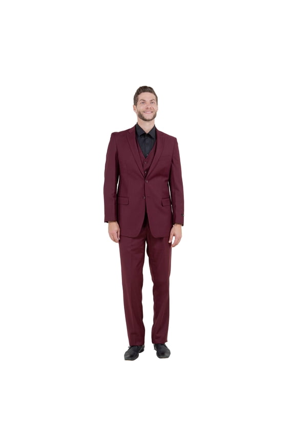 Men's Modern-Fit 3-Piece Suit Set w/ Jacket, Vest and Pants