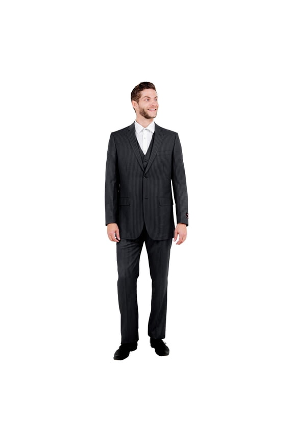 Men's Modern-Fit 3pc Pinstripe Suit, Notch Lapel