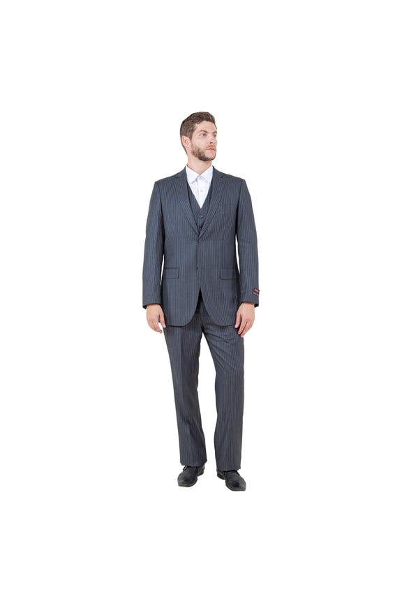 Men's Modern-Fit 3pc Pinstripe Suit, Notch Lapel