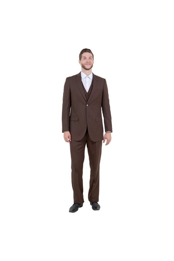 Men's Modern-Fit 3pc Pinstripe Suit, Notch Lapel