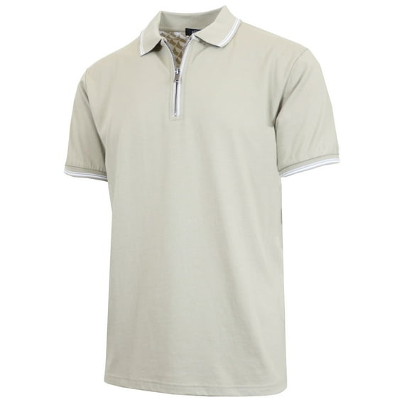 Men’s Modern Fit Polo Shirt with Zip Placket (S-2XL)