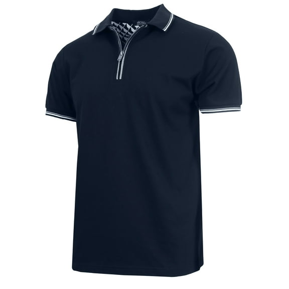 Men’s Modern Fit Polo Shirt with Zip Placket (S-2XL)
