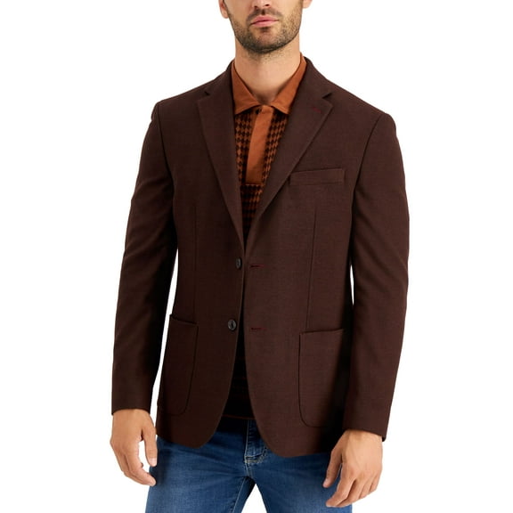 Tommy Hilfiger Men's Modern-Fit Solid Blazer Brown 36R