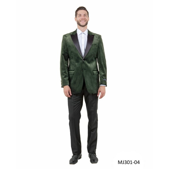 Men's Modern Fit Sport Coat w/ Satin Peak Lapel