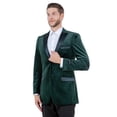 thumbnail image 1 of Men's Modern Fit Velvet Blazer w/ Elbow Patch, 1 of 4