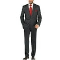 thumbnail image 1 of Men's Modern Two Button Jacket Flat Front Pants Striped Suit, 1 of 6