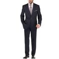 thumbnail image 1 of Men's Modern Two Button Jacket Flat Front Pants Striped Suit, 1 of 6
