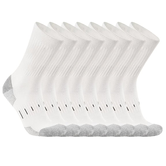 Men's Moisture Ankle Socks with Cushion Wicking Control Athletic Workout Training Socks Cushion Crews Sock Hosiery