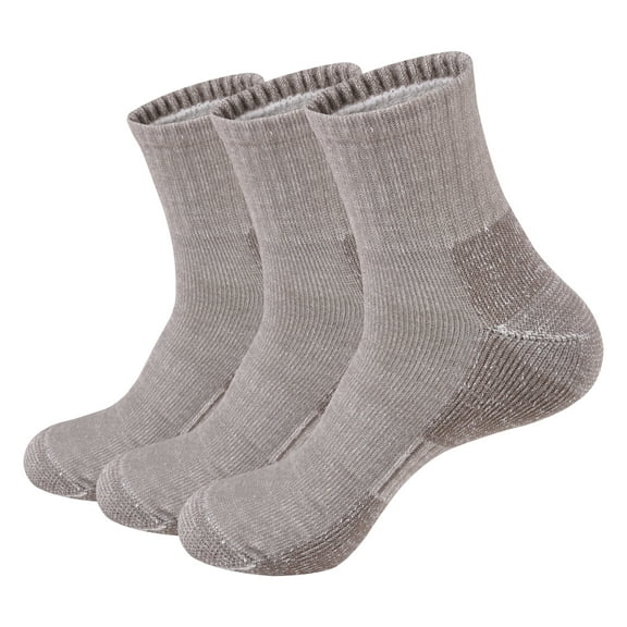 Men's Moisture Wicking Heavy Cushion Wool Blend Quarter Socks