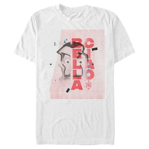 Men's Money Heist Abstract Bella Ciao Graphic Tee White Large