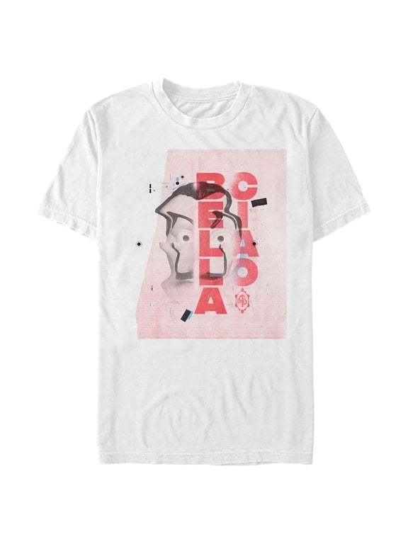 Men's Money Heist Abstract Bella Ciao Graphic Tee White X Large