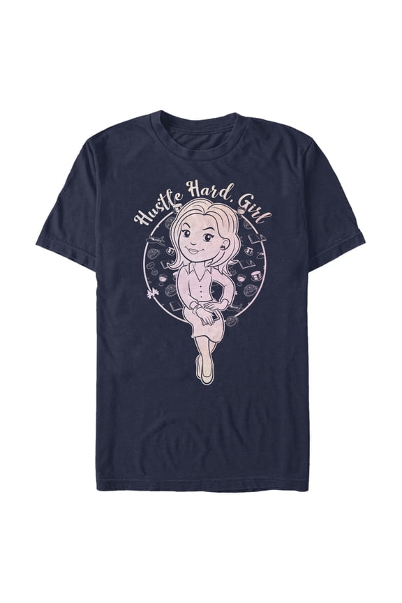 Men's Monopoly Hustle Hard Ms. Monopoly Graphic Tee Navy Blue Medium