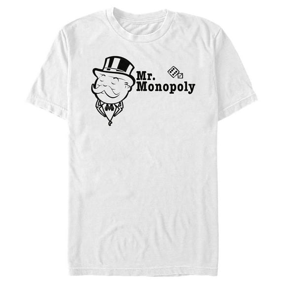 Men's Monopoly Mr. Monopoly Graphic Tee White Large