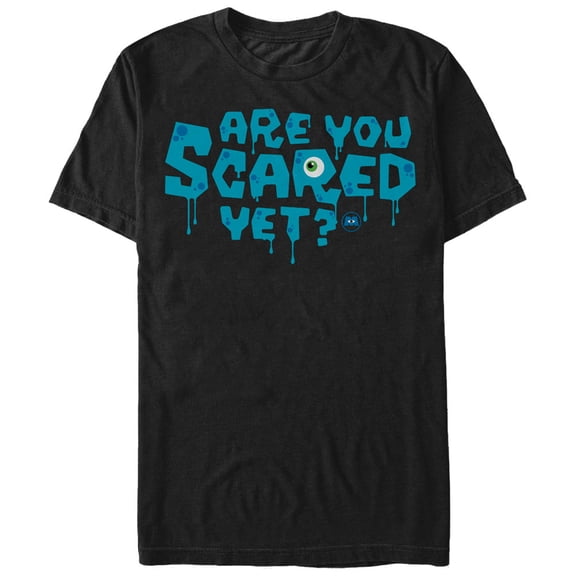 Men's Monsters Inc Are You Scared Yet  Graphic Tee Black Medium