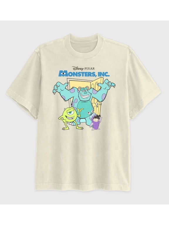 Men's Monsters Inc. Beige Graphic T-Shirt - 2XL