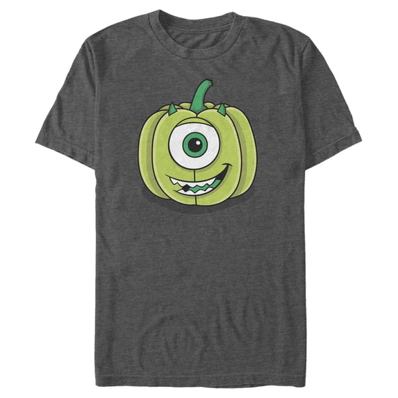 Men's Monsters Inc Halloween Pumpkin Mike Graphic Tee Charcoal Heather 3X Large