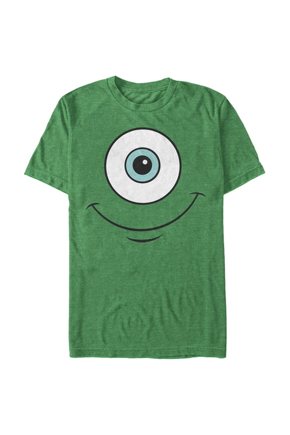 Men's Monsters Inc Mike Wazowski Eye Smile Graphic Tee Kelly Heather Large