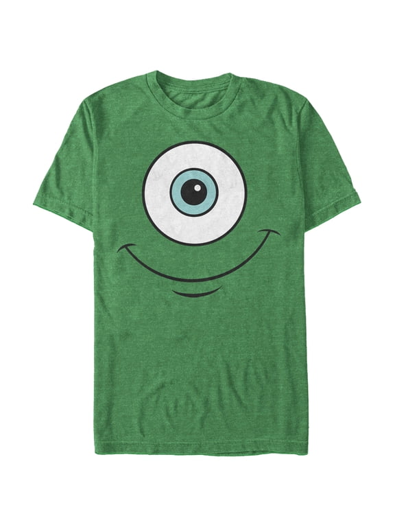 Men's Monsters Inc Mike Wazowski Eye Smile Graphic Tee Kelly Heather Large