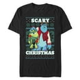 thumbnail image 1 of Men's Monsters Inc Monsters Inc. Mike and Sully Scary Christmas  Graphic Tee Black X Large, 1 of 5