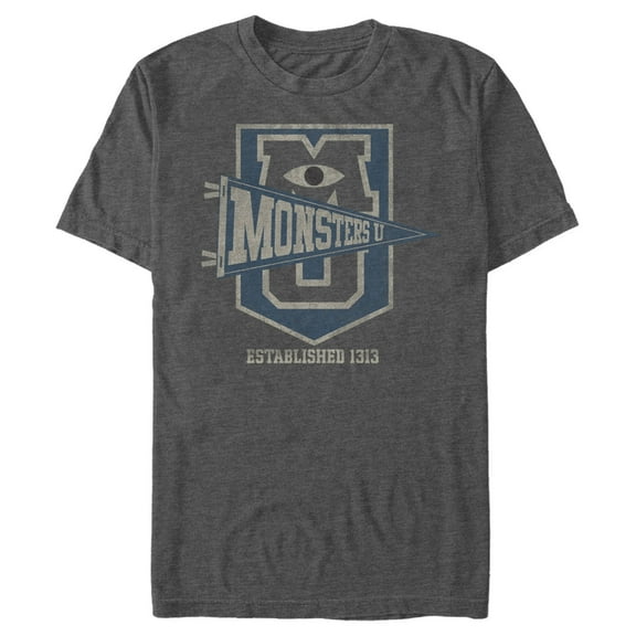 Men's Monsters Inc Monsters Pendant  Graphic Tee Charcoal Heather Small
