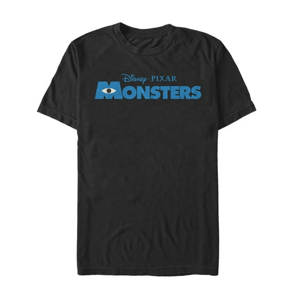 Men's Monsters Inc Movie Logo  Graphic Tee Black Medium