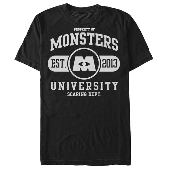 Men's Monsters Inc Property of Scaring Department  Graphic Tee Black Large