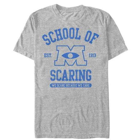 Men's Monsters Inc School of Scaring Graphic Tee Athletic Heather 2X Large