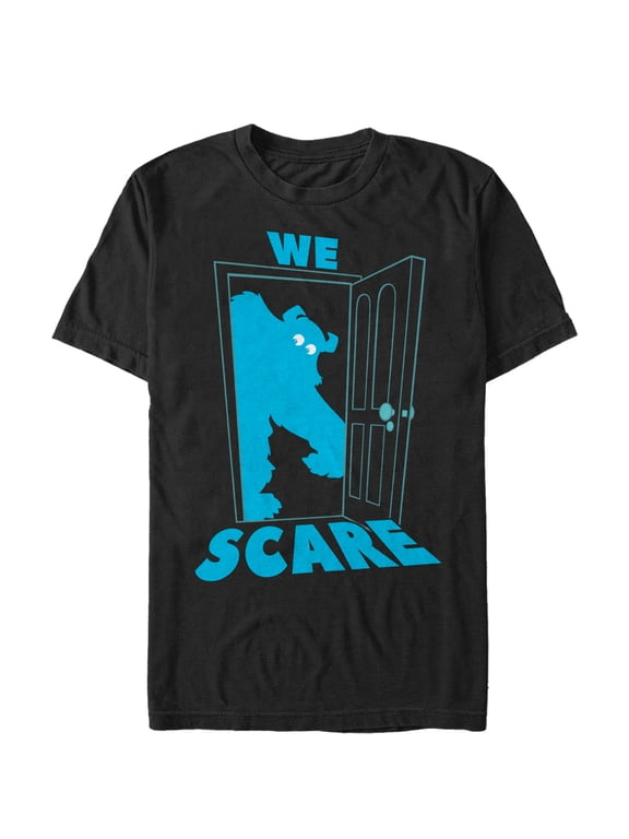 Men's Monsters Inc Sulley Scares Doorway Graphic Tee Black Large