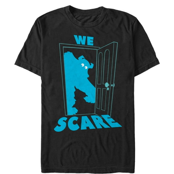 Men's Monsters Inc Sulley Scares Doorway Graphic Tee Black Medium