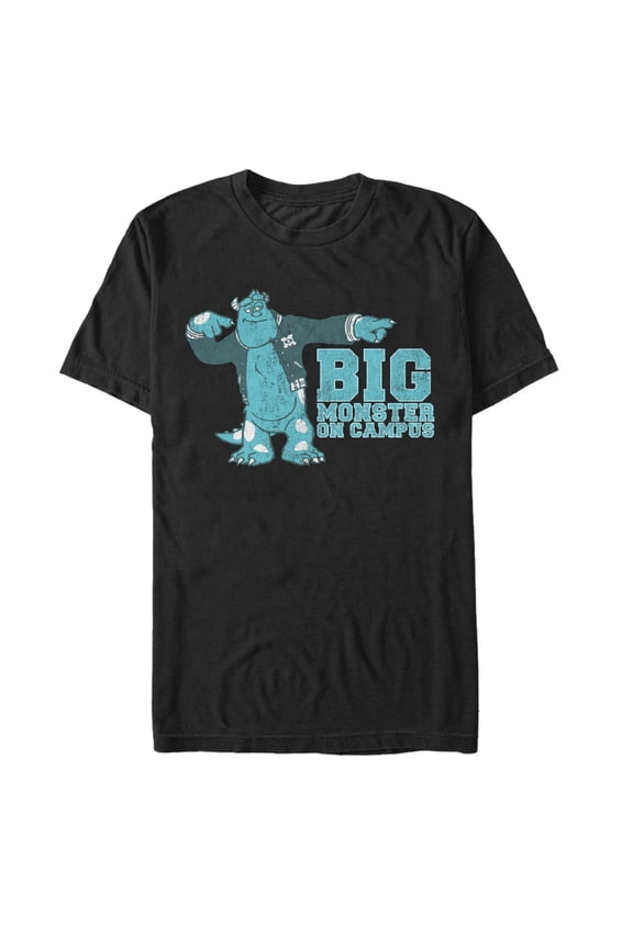 Men's Monsters Inc Sully Big Monster on Campus  Graphic Tee Black X Large