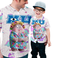 thumbnail image 1 of Men's Monsters University Short Sleeve Soft Shirt Slim-Fit Short-Sleeve Print Shirt Lapel Party Shirts Plus Size S-8XL, 1 of 11