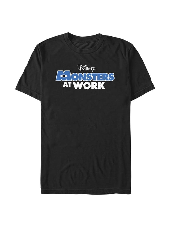 Men's Monsters at Work Classic Logo Tee Graphic Tee Black X Large