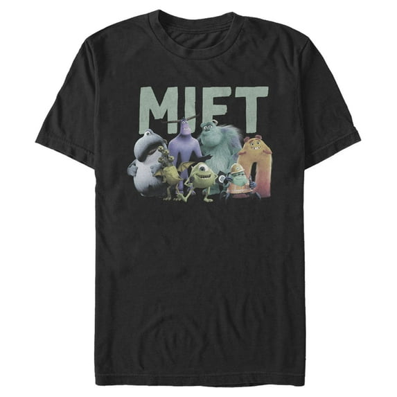 Men's Monsters at Work Meet the MIFT Crew Graphic Tee Black X Large