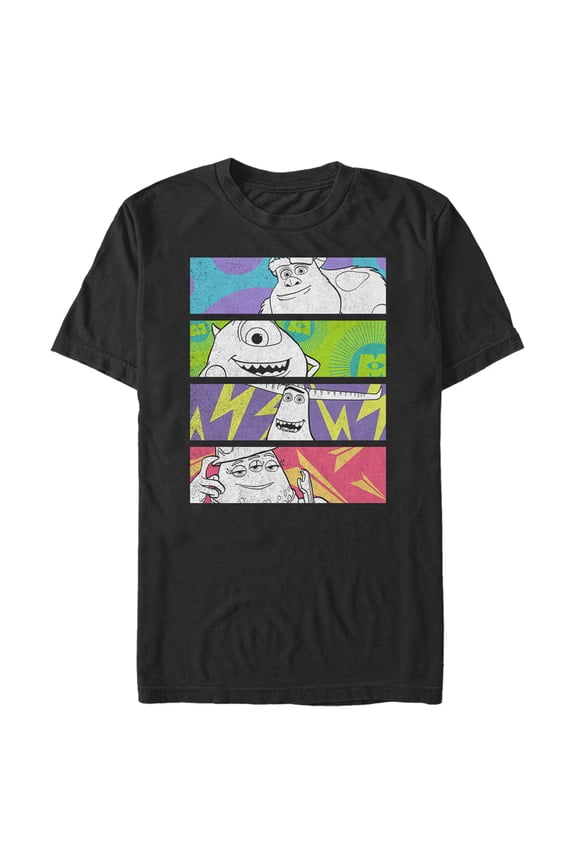 Men's Monsters at Work Monster Comics Graphic Tee Black X Large