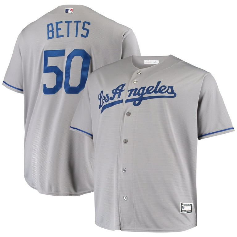 Men's Los Angeles Dodgers Mookie Betts Gray Big & Tall Replica