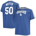 thumbnail image 1 of Men's Mookie Betts Royal/Gray Los Angeles Dodgers Big & Tall Fashion Piping Player T-Shirt, 1 of 3