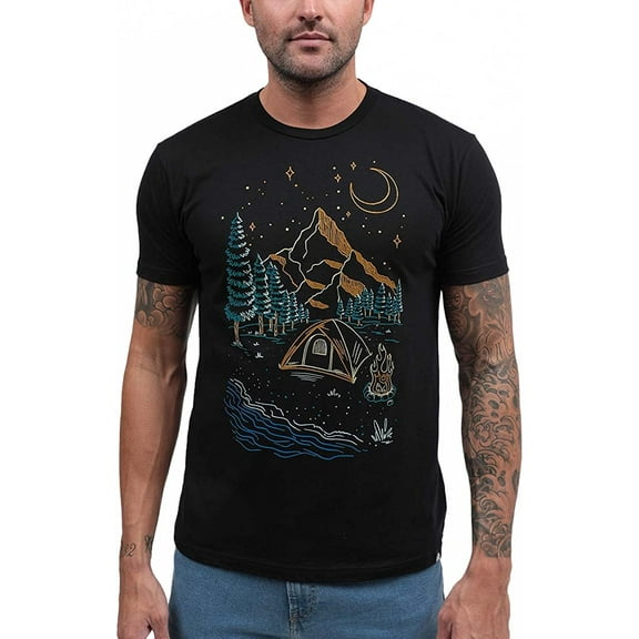Men's Moonlight Camper Graphic Tees for Men S - 4XL