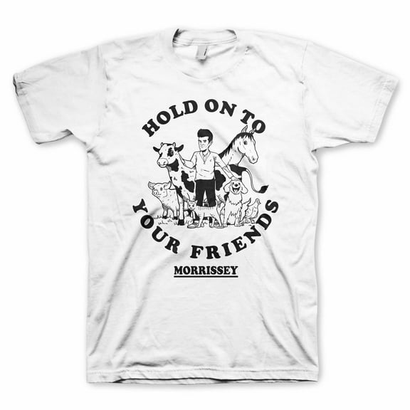 Men's Morrissey Hold On To Your Friends T-shirt Medium White