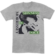 Mens Morrissey Shyness Is Nice Slim Fit T-shirt Large Grey