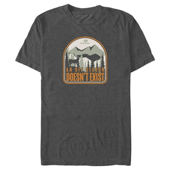 Men's Mossy Oak An Off Season Doesn't Exist Graphic Tee Charcoal Heather X Large