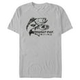 thumbnail image 1 of Men's Mossy Oak Bass Fishing Black Logo  Graphic Tee Silver Small, 1 of 4