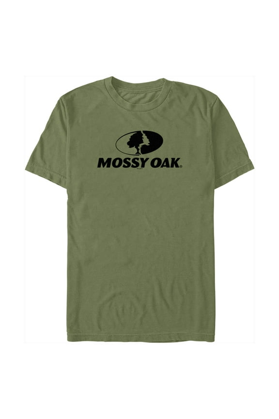 Men's Mossy Oak Black Classic Logo Graphic Tee Military Green X Large
