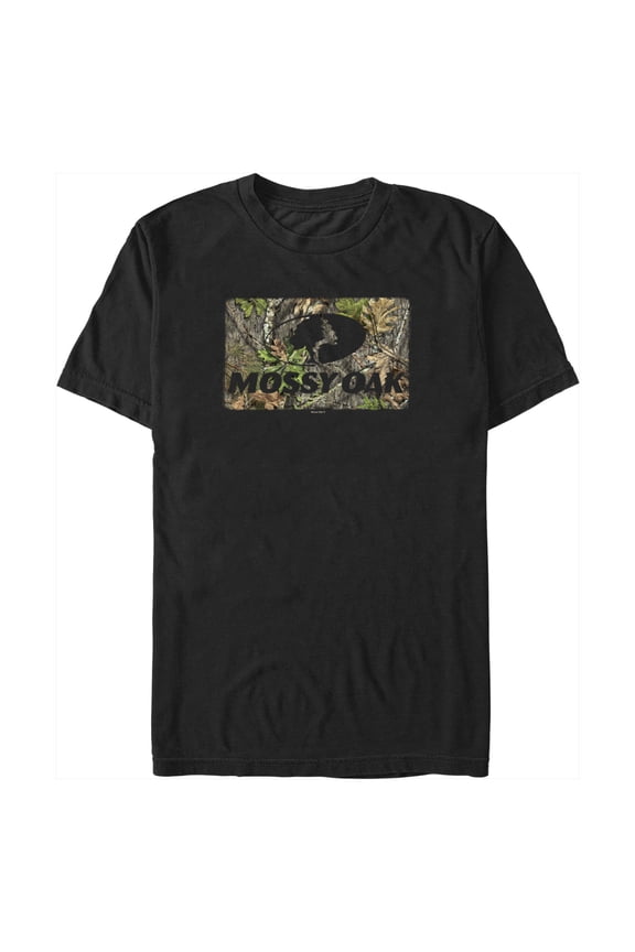 Men's Mossy Oak Black In the Woods Logo Graphic Tee Black 2X Large