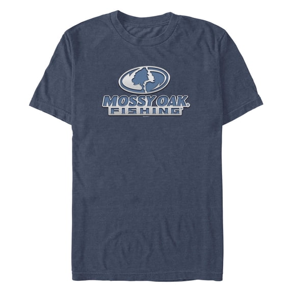 Men's Mossy Oak Blue Fishing Logo Graphic T-Shirt