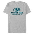 thumbnail image 1 of Men's Mossy Oak Blue Water Fishing Logo Graphic Tee Athletic Heather Large, 1 of 5
